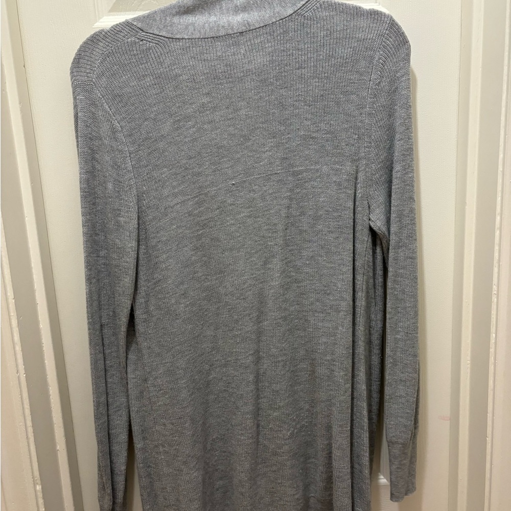 a new day Grey Open Front Long Cardigan Sweater - Picture 3 of 3